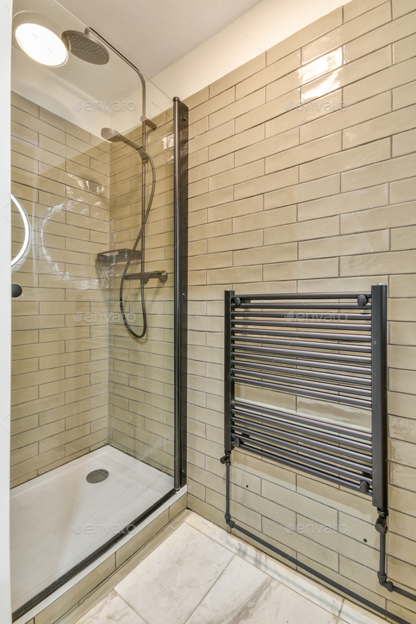 Shower box in modern bathroom Stock Photo by pro_creator PhotoDune